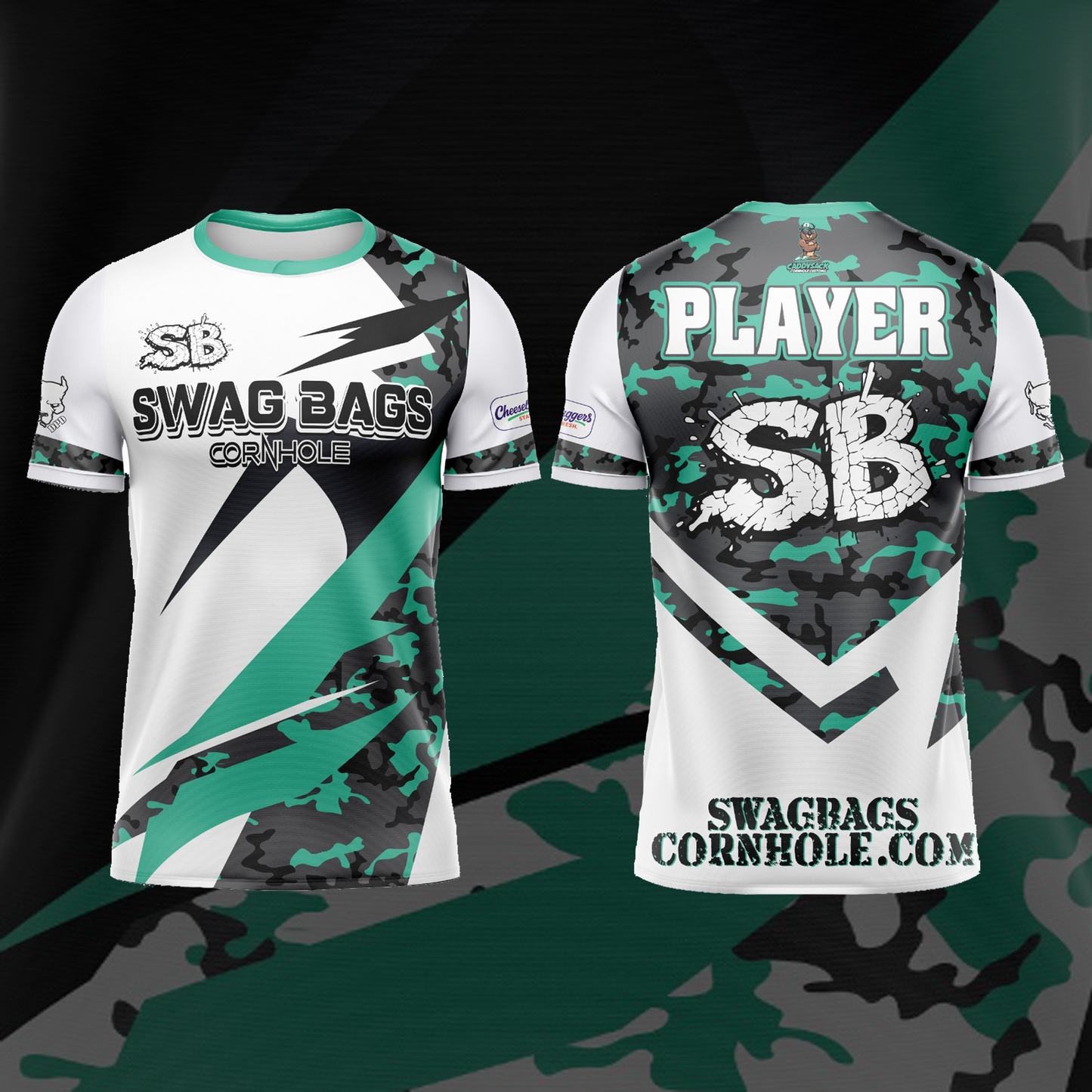 SWAG BAGS WHITE "DISTORTED CAMO" JERSEY (MULTI-COLOR)