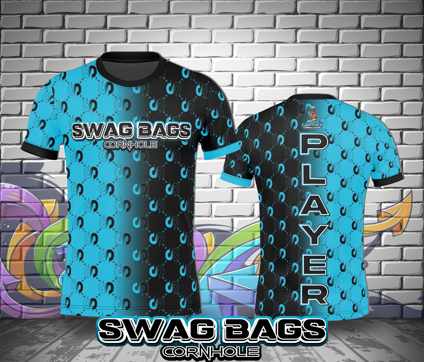 SWAG BAGS JERSEY- BLUE/BLACK-ADD YOUR NAME!