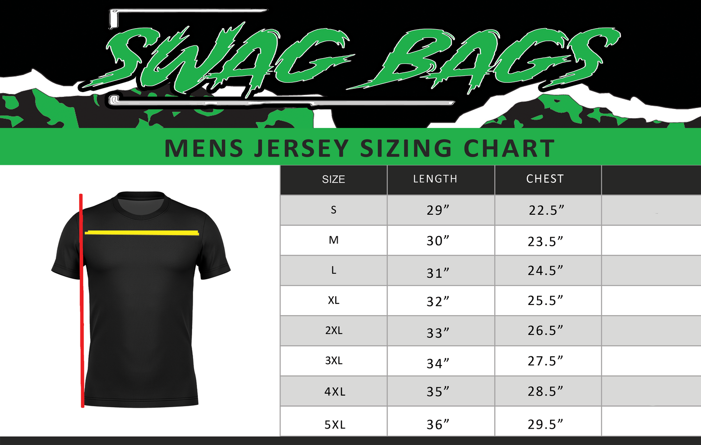 SWAG BAGS JERSEY- THROW LOUD!!!!  GREEN AND GOLD
