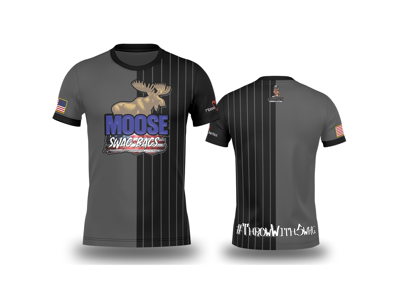 LOYAL ORDER OF MOOSE AND SWAG BAGS CORNHOLE JERSEY!