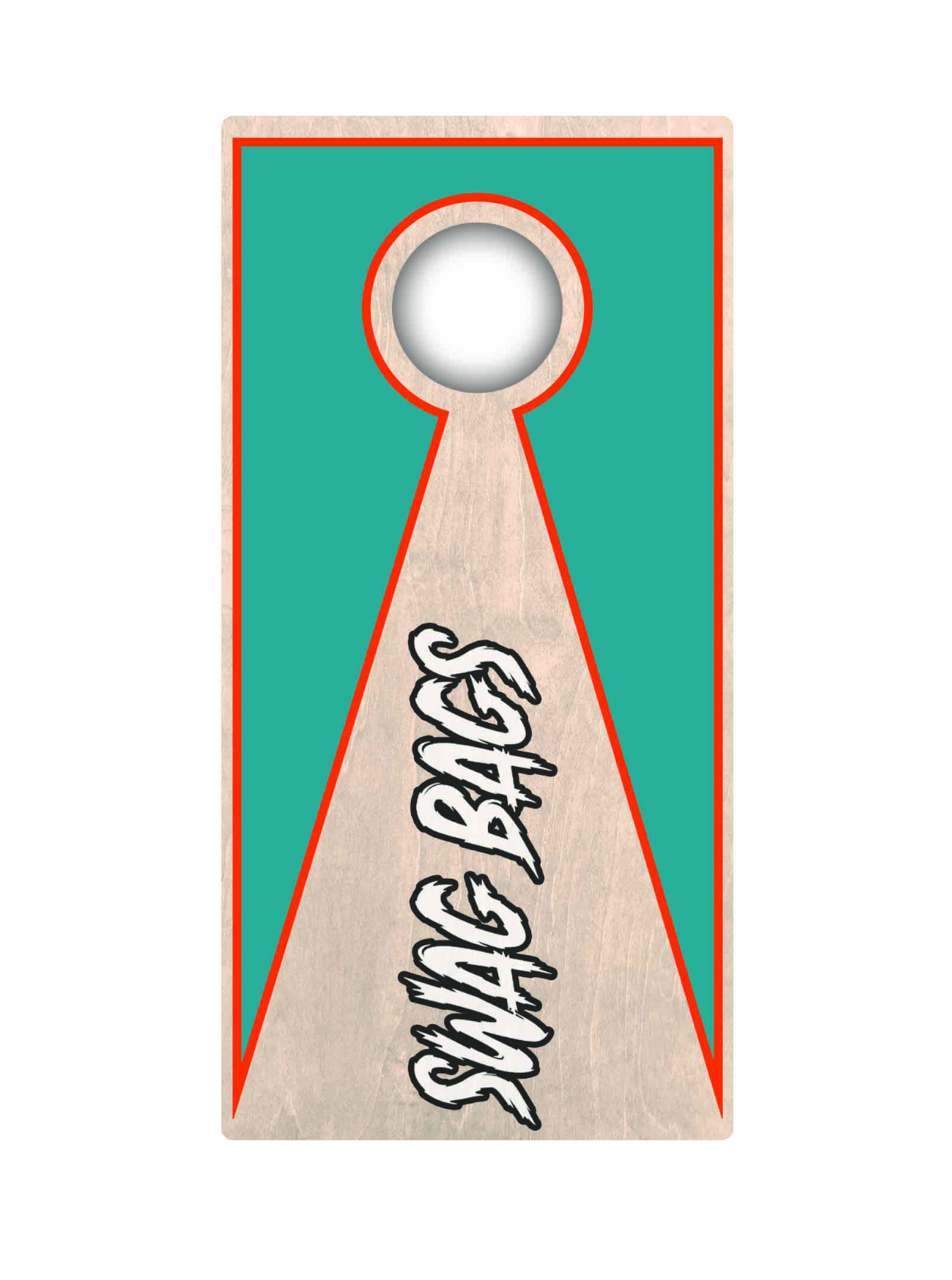 Swag Bags Mini Cornhole Boards (Orange & Teal)