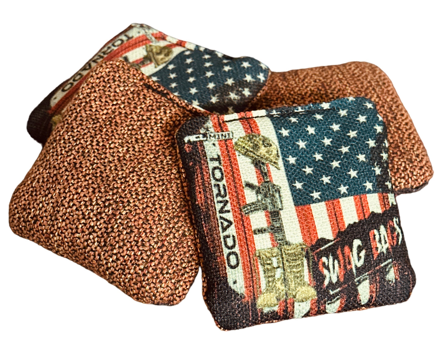 Tornado Mini Cornhole Bags (USA Boots Flag)