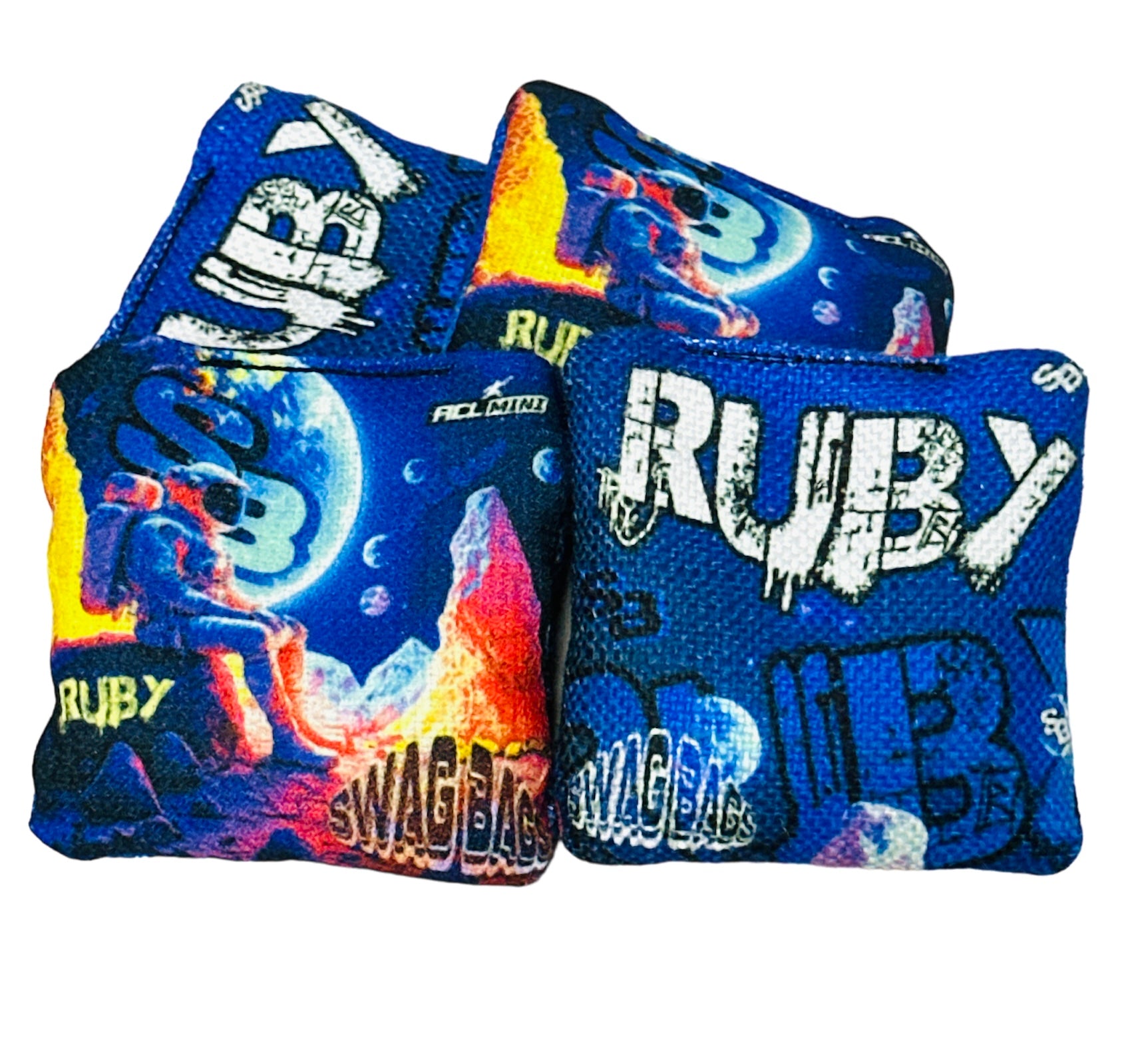 Ruby Mini Cornhole Bags (Ruby in space)