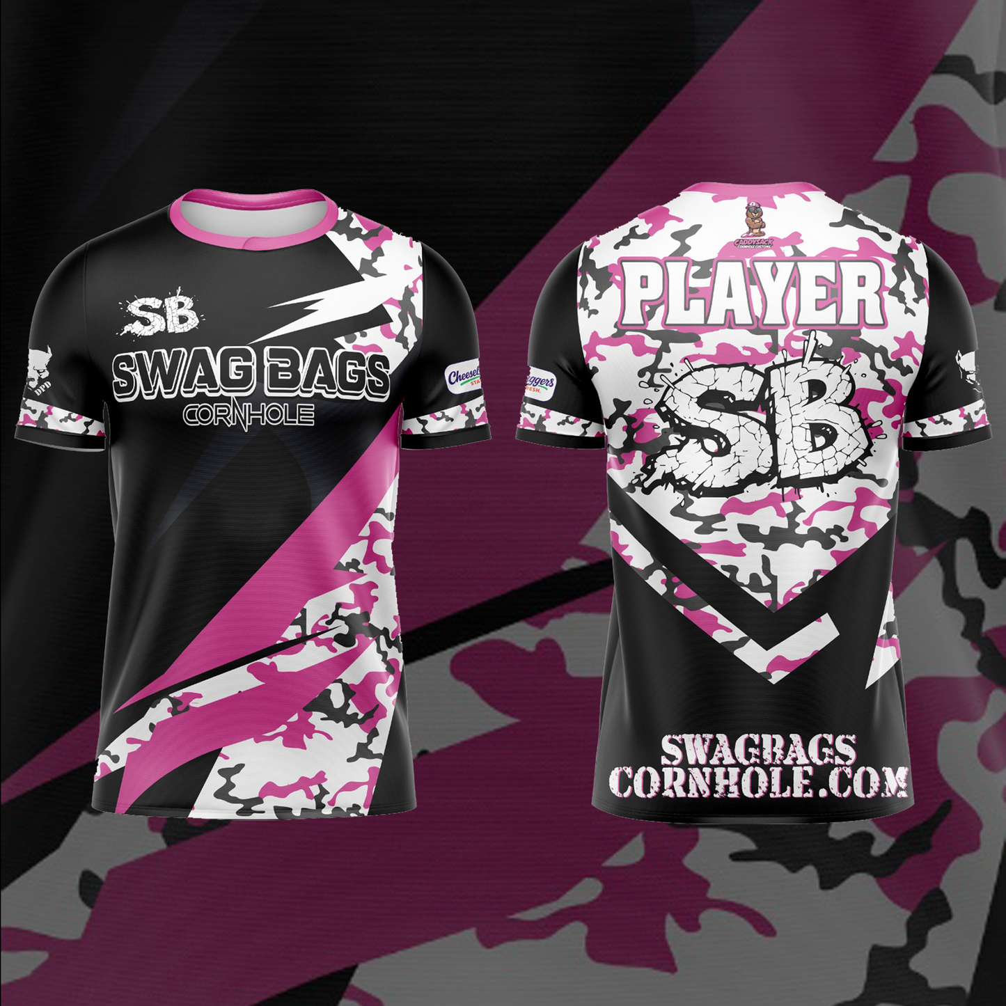 SWAG BAGS BLACK "DISTORTED CAMO"  JERSEY (MULTI-COLOR)