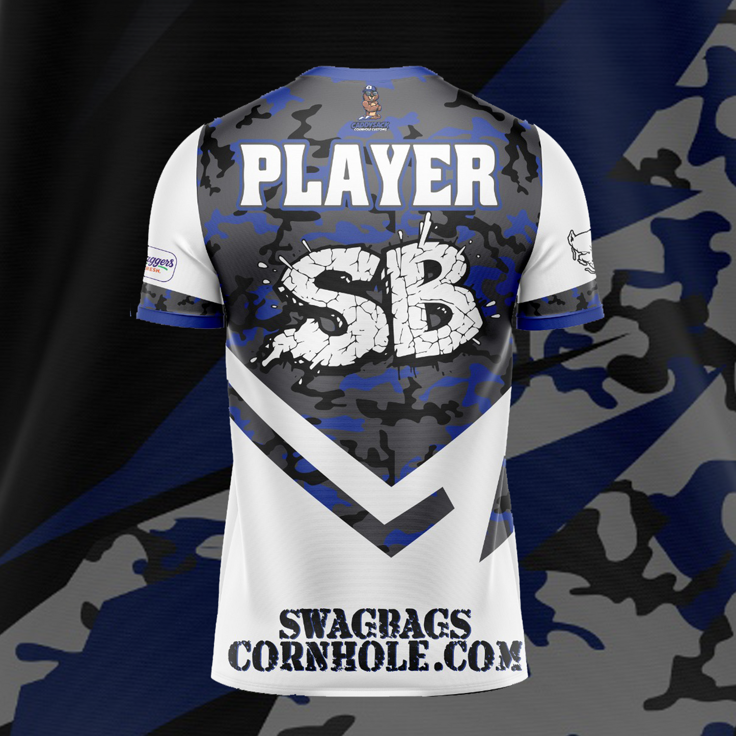 SWAG BAGS WHITE "DISTORTED CAMO"  JERSEY (MULTI-COLOR)