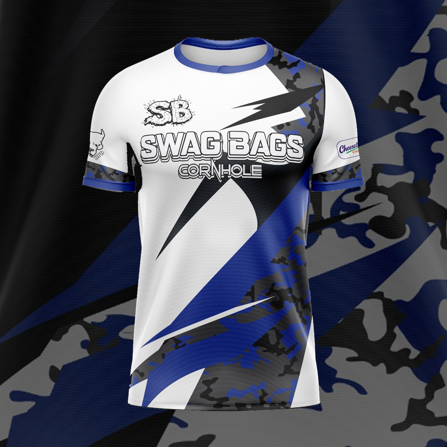 SWAG BAGS WHITE "DISTORTED CAMO"  JERSEY (MULTI-COLOR)