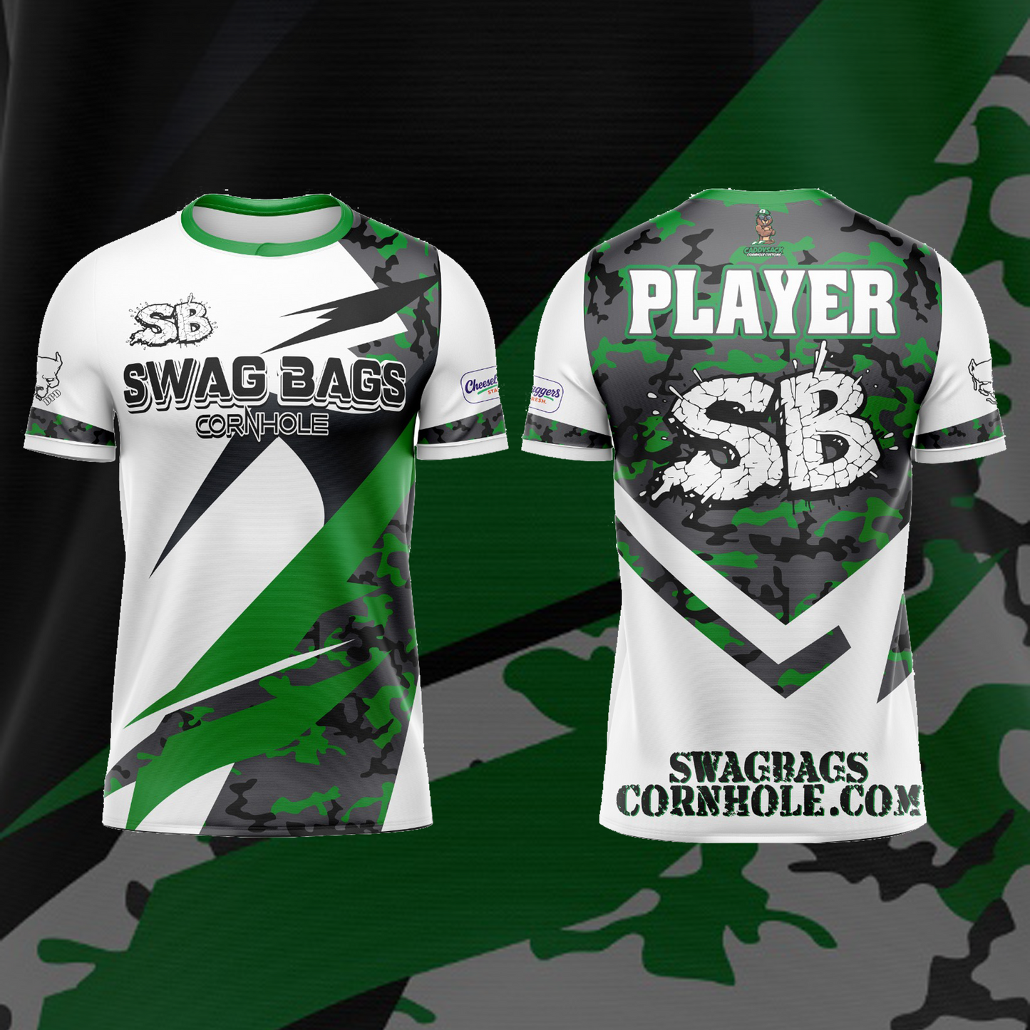 SWAG BAGS WHITE "DISTORTED CAMO"  JERSEY (MULTI-COLOR)