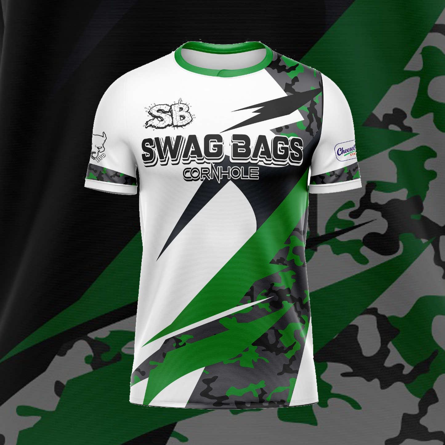 SWAG BAGS WHITE "DISTORTED CAMO"  JERSEY (MULTI-COLOR)