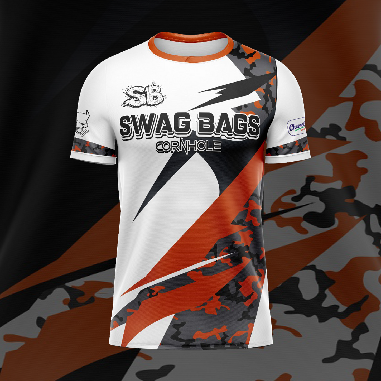 SWAG BAGS WHITE "DISTORTED CAMO"  JERSEY (MULTI-COLOR)