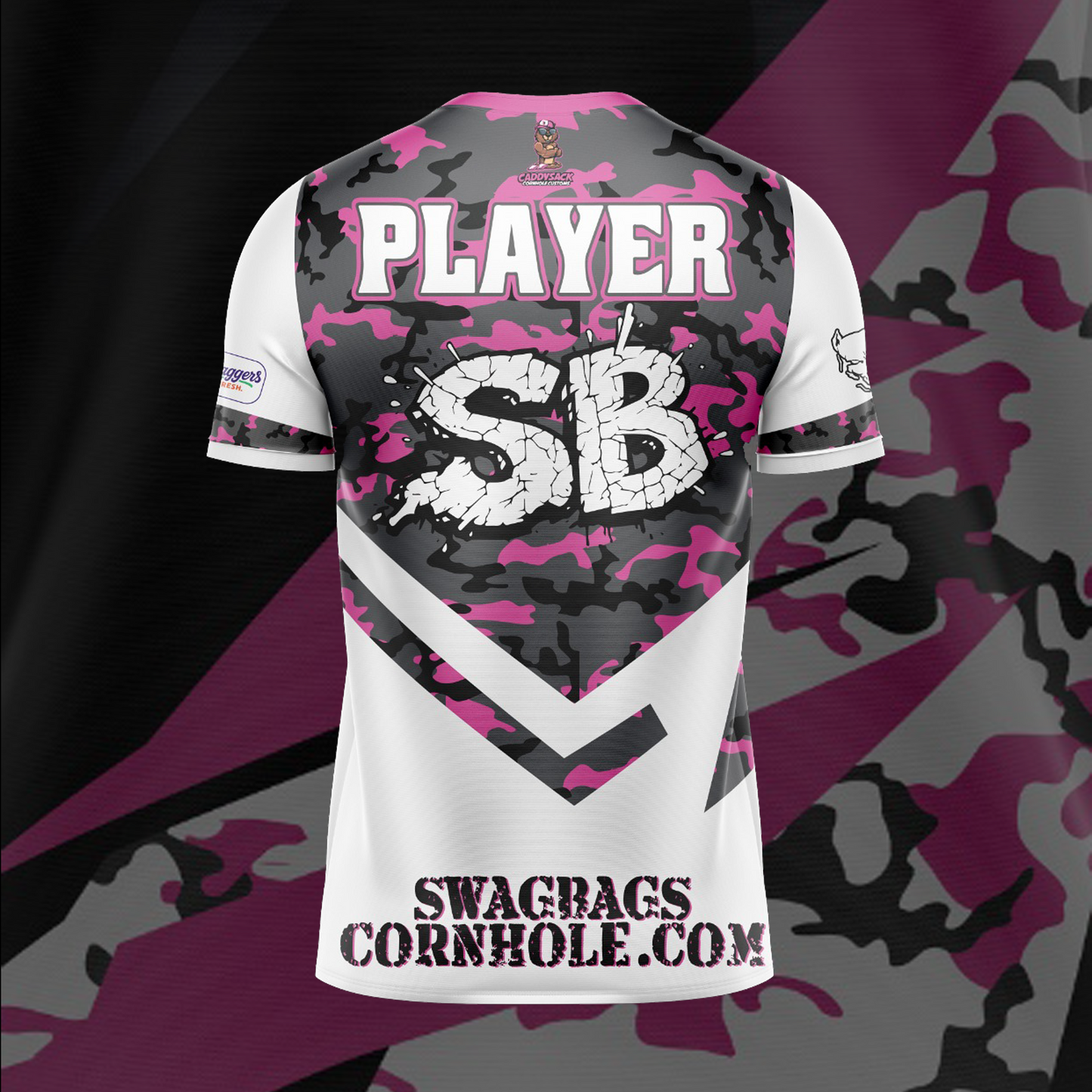 SWAG BAGS WHITE "DISTORTED CAMO"  JERSEY (MULTI-COLOR)