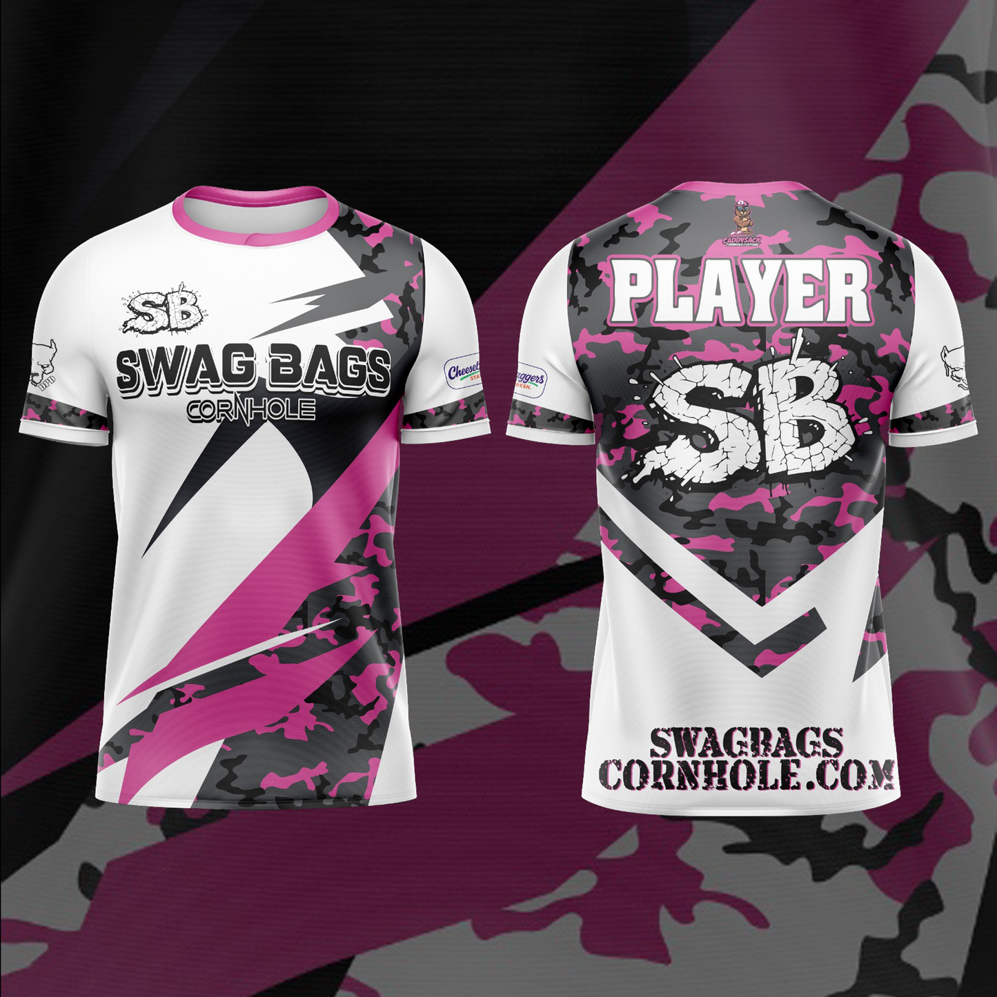 SWAG BAGS WHITE "DISTORTED CAMO"  JERSEY (MULTI-COLOR)