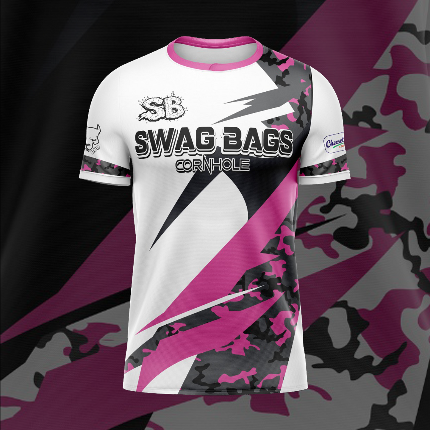 SWAG BAGS WHITE "DISTORTED CAMO"  JERSEY (MULTI-COLOR)