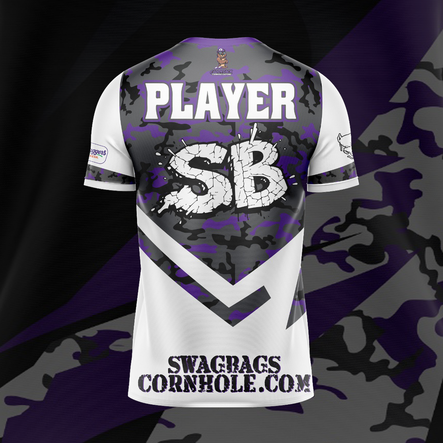 SWAG BAGS WHITE "DISTORTED CAMO"  JERSEY (MULTI-COLOR)
