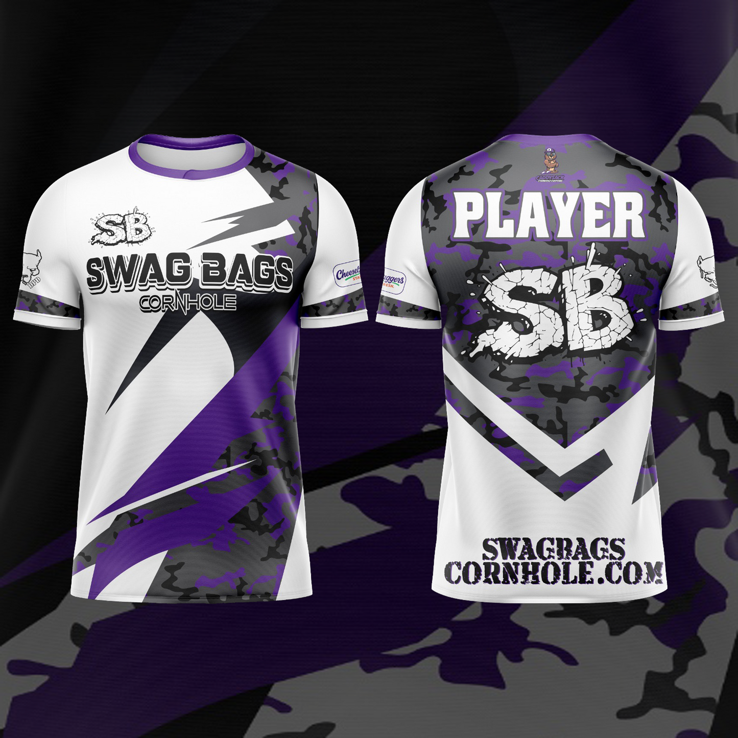 SWAG BAGS WHITE "DISTORTED CAMO"  JERSEY (MULTI-COLOR)
