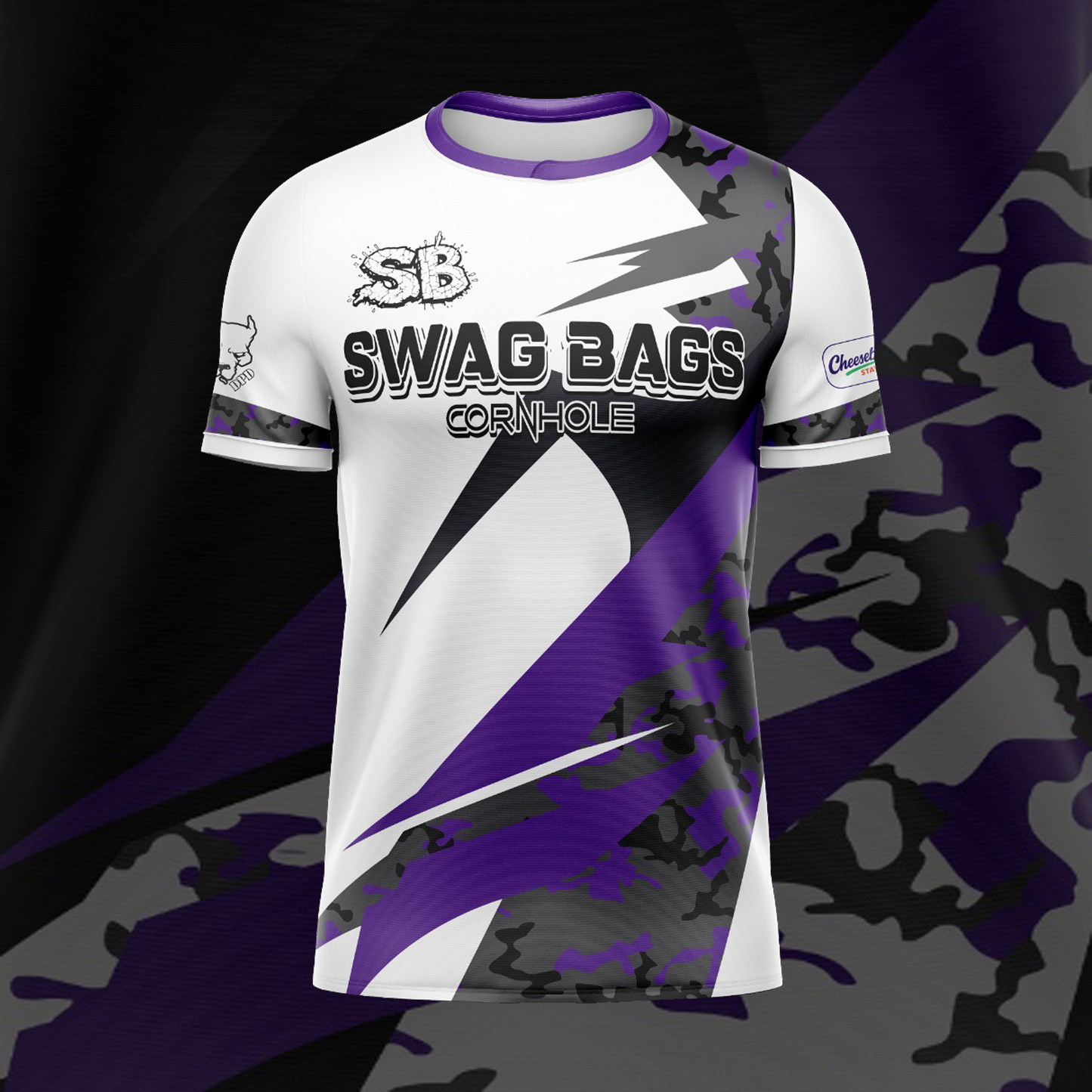 SWAG BAGS WHITE "DISTORTED CAMO"  JERSEY (MULTI-COLOR)