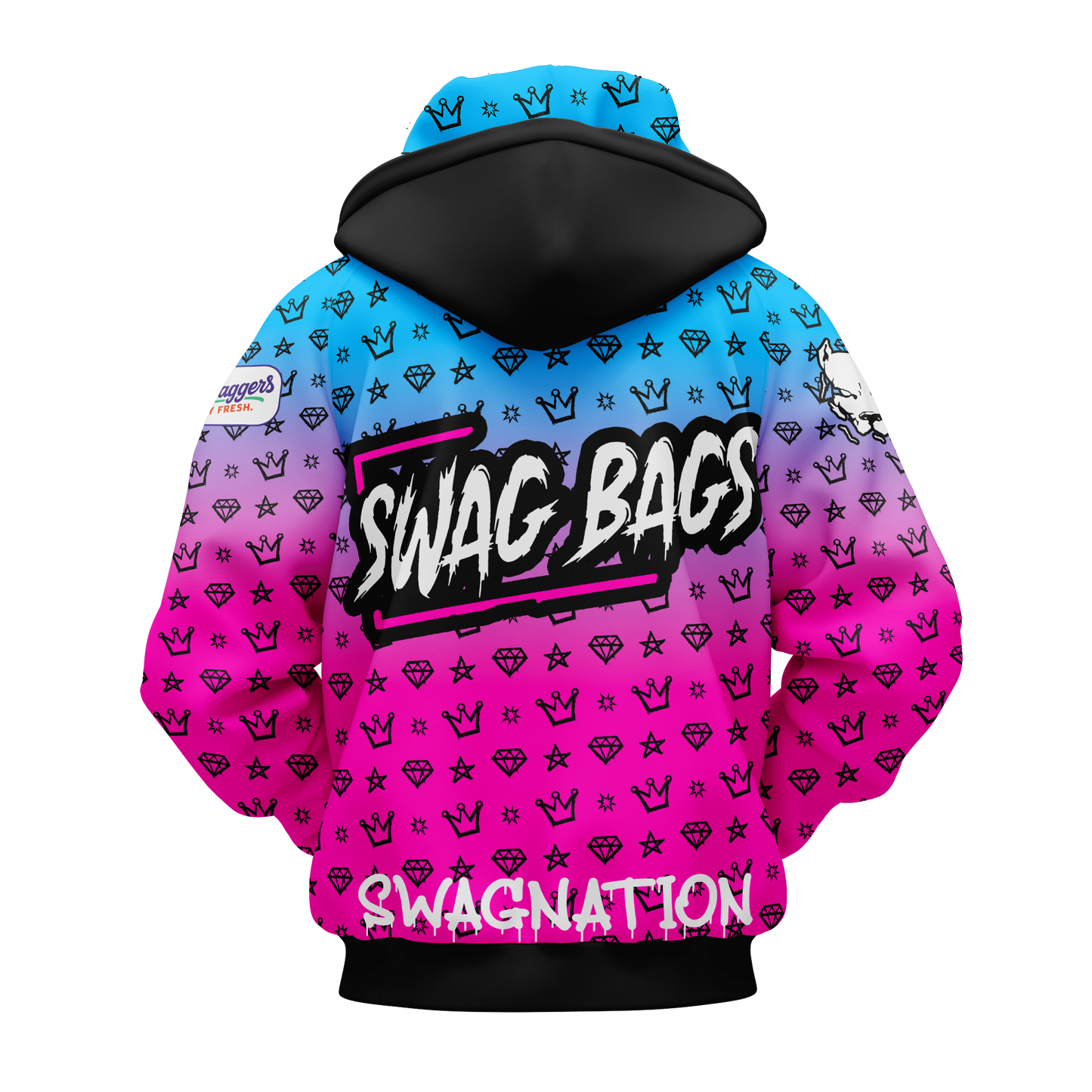 SWAG BAGS "CROWN AND DIAMOND AND STARS" HOODIE (MULTI-COLORS)