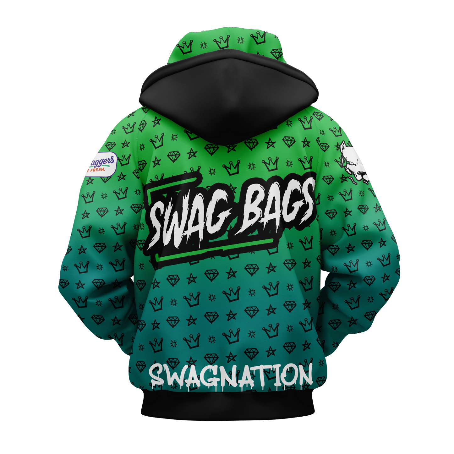 SWAG BAGS "CROWN AND DIAMOND AND STARS" HOODIE (MULTI-COLORS)
