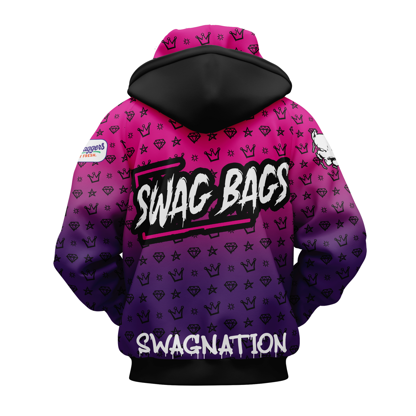 SWAG BAGS "CROWN AND DIAMOND AND STARS" HOODIE (MULTI-COLORS)
