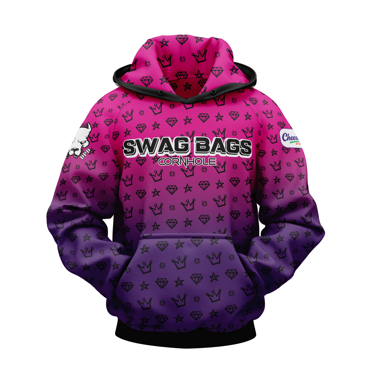 SWAG BAGS "CROWN AND DIAMOND AND STARS" HOODIE (MULTI-COLORS)