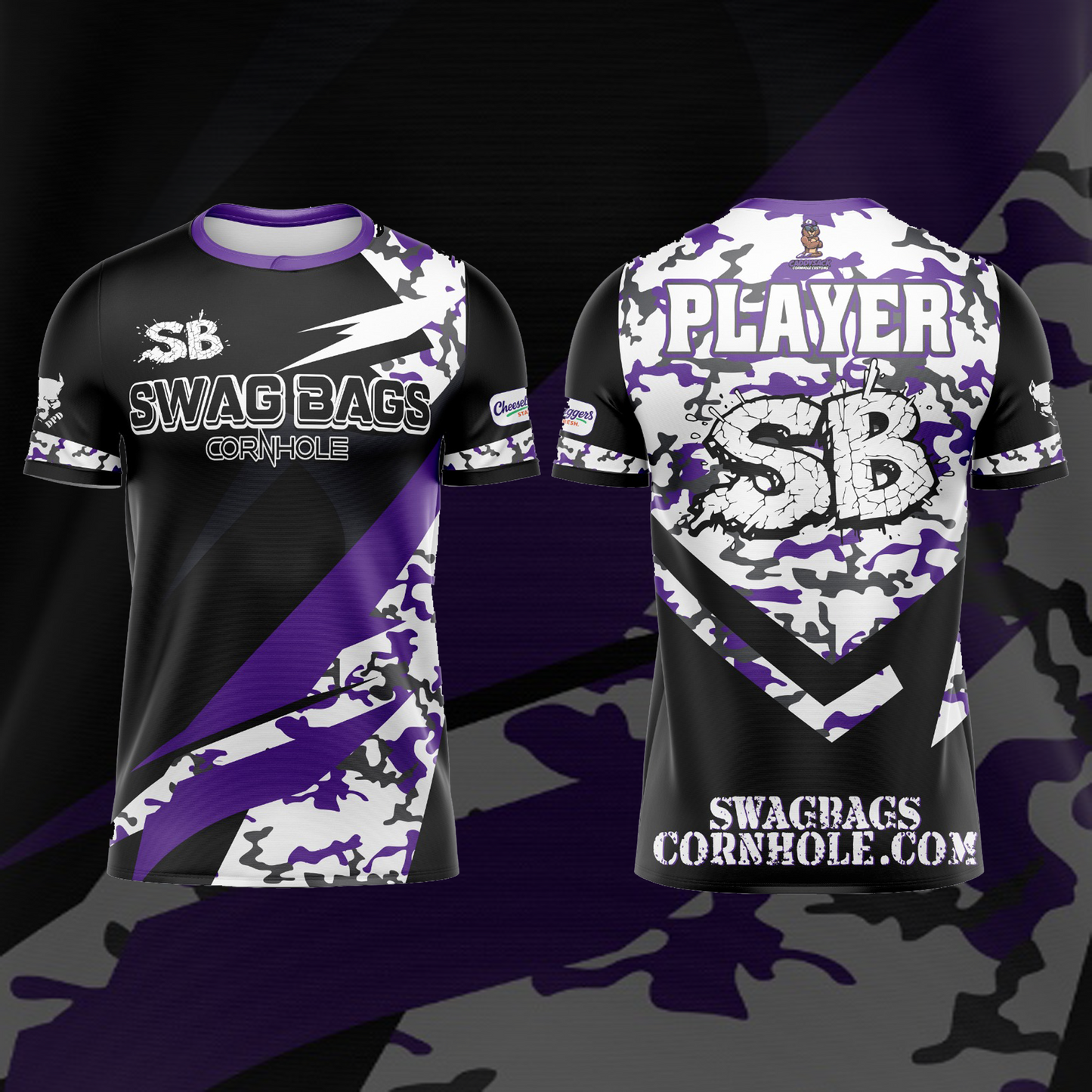 SWAG BAGS BLACK "DISTORTED CAMO"  JERSEY (MULTI-COLOR)
