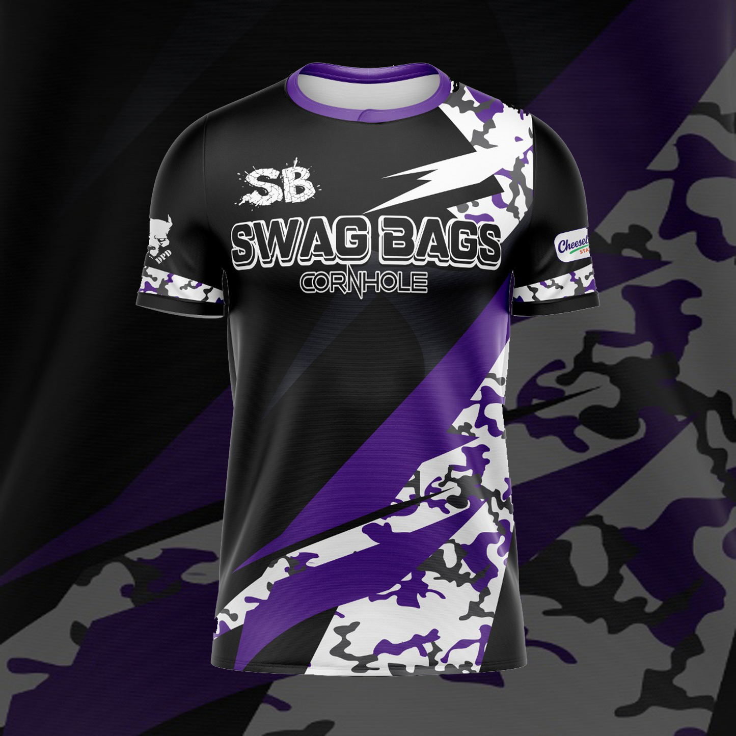 SWAG BAGS BLACK "DISTORTED CAMO"  JERSEY (MULTI-COLOR)