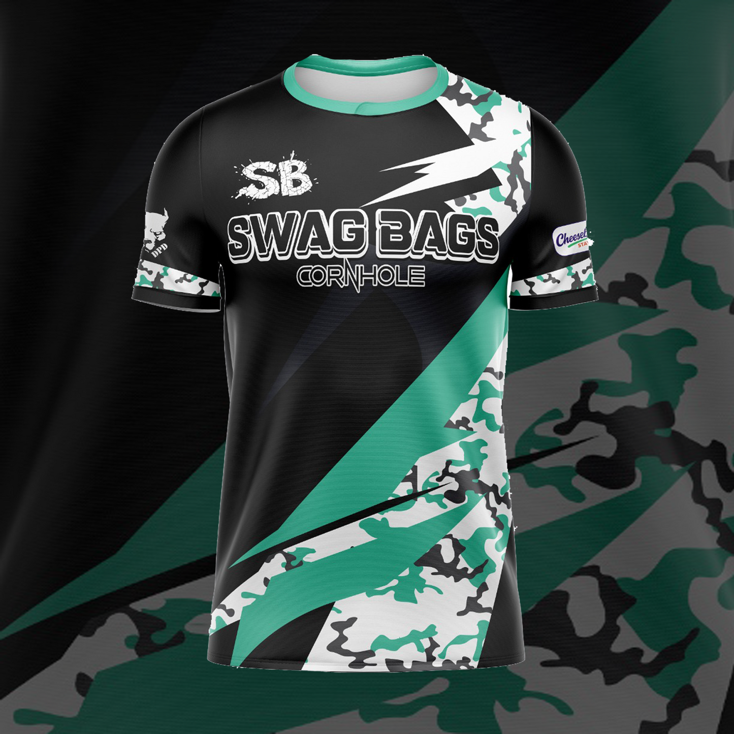 SWAG BAGS BLACK "DISTORTED CAMO"  JERSEY (MULTI-COLOR)
