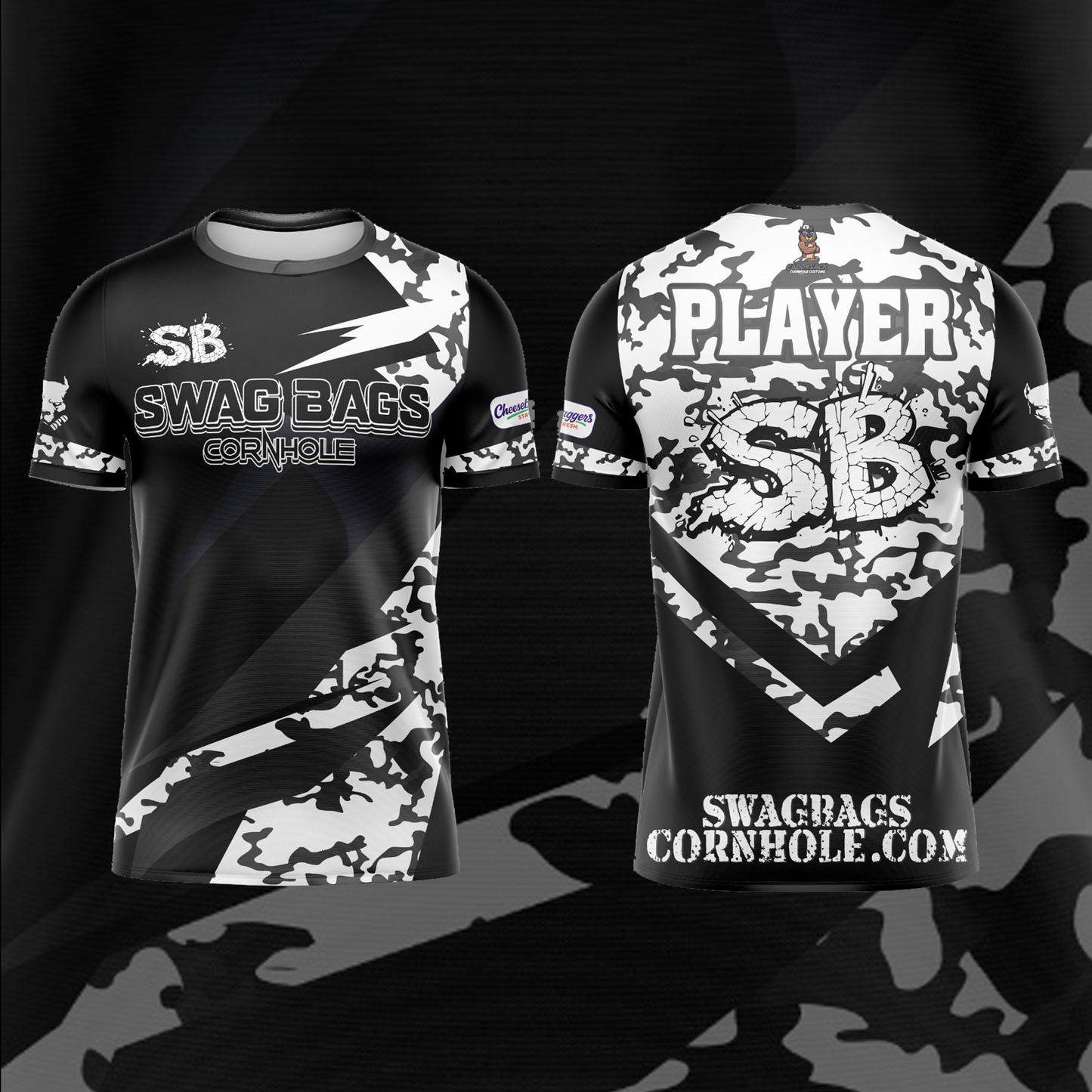 SWAG BAGS BLACK "DISTORTED CAMO"  JERSEY (MULTI-COLOR)