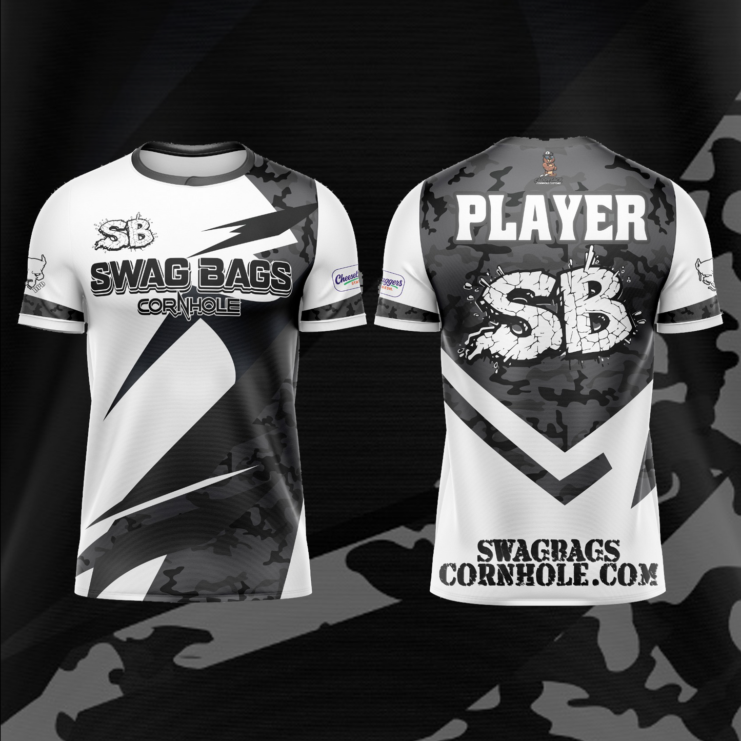 SWAG BAGS WHITE "DISTORTED CAMO"  JERSEY (MULTI-COLOR)