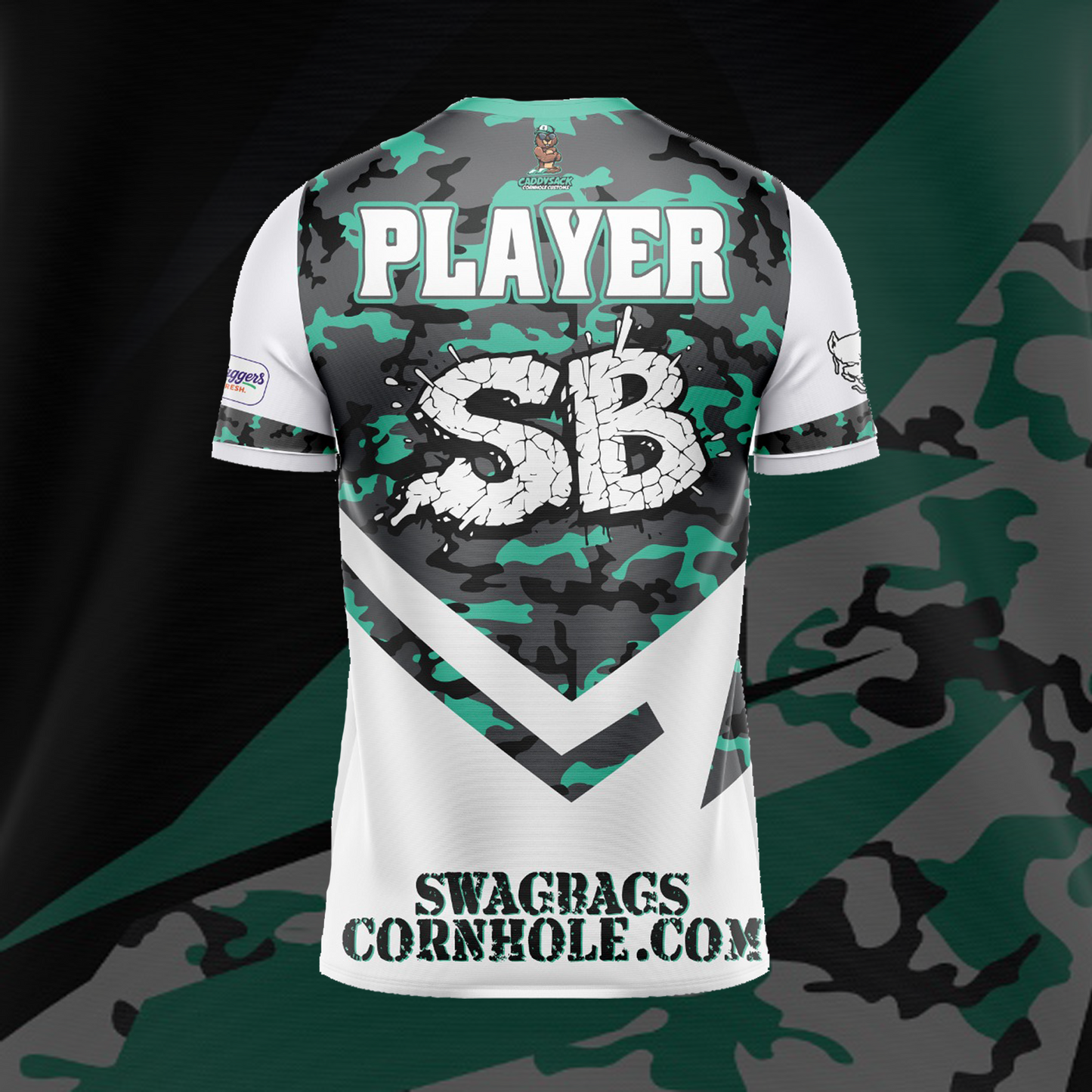 SWAG BAGS WHITE "DISTORTED CAMO"  JERSEY (MULTI-COLOR)