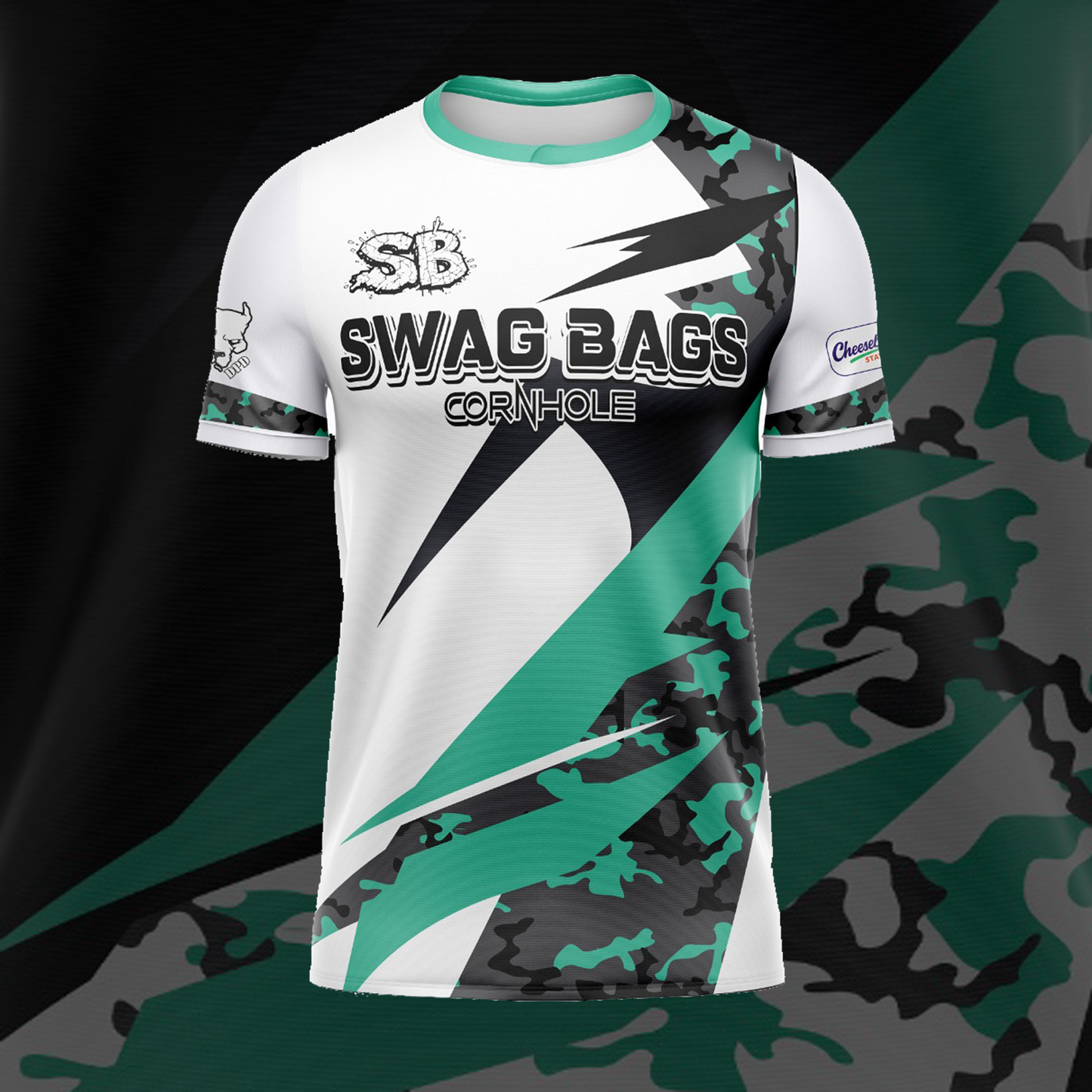 SWAG BAGS WHITE "DISTORTED CAMO"  JERSEY (MULTI-COLOR)