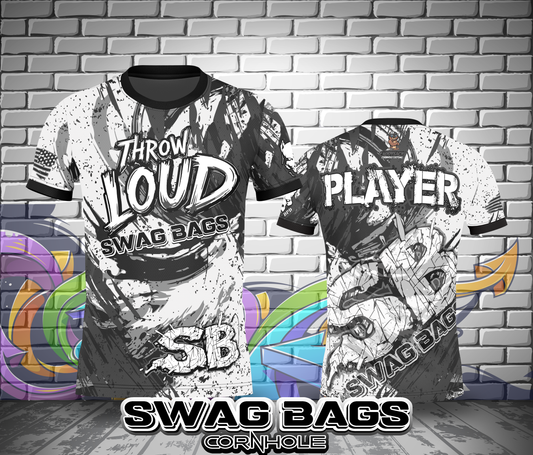 SWAG BAGS JERSEY- THROW LOUD!!!!  WHITE