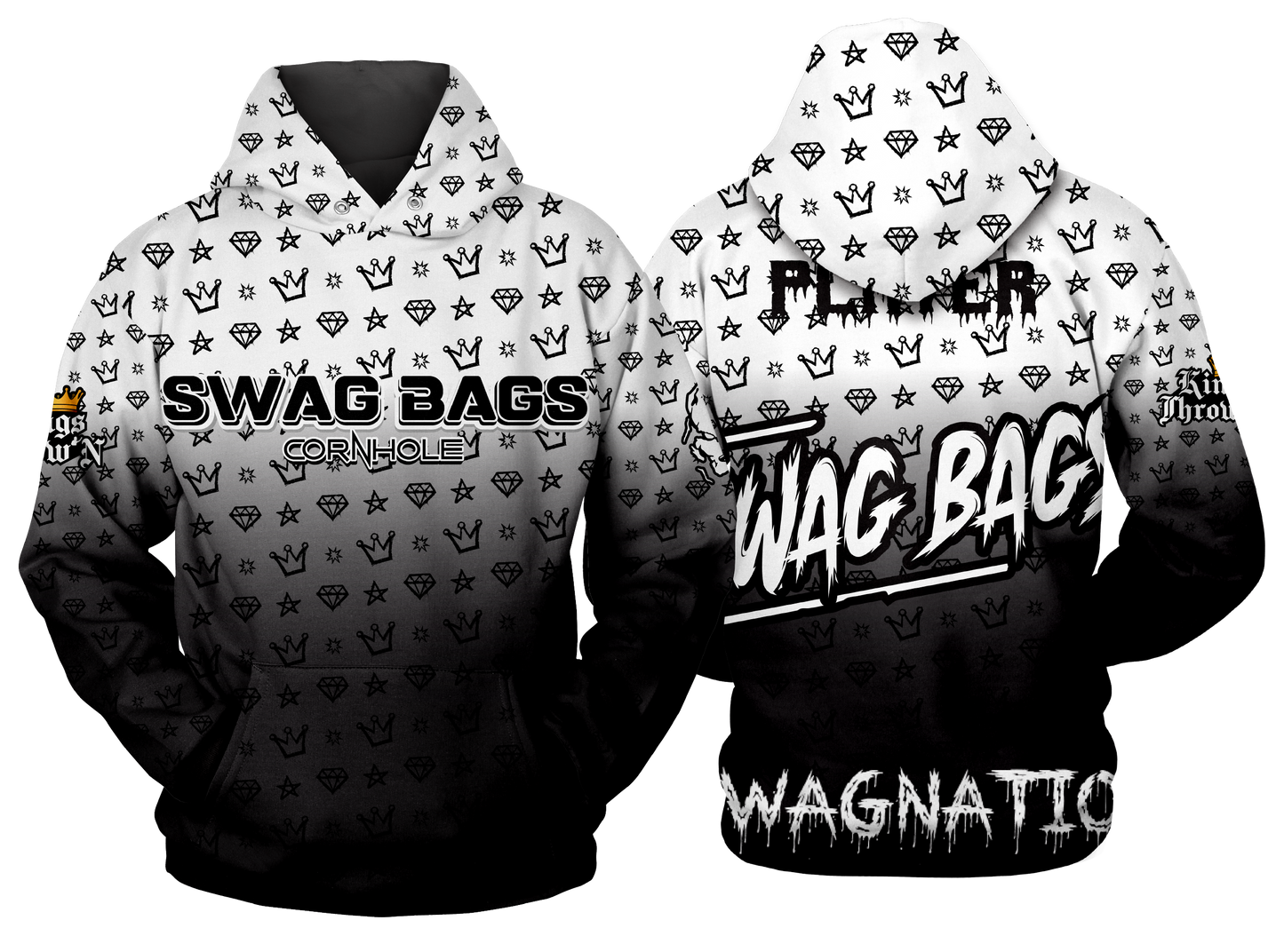 Swag Bags White N Black "Swagger" Hoodie