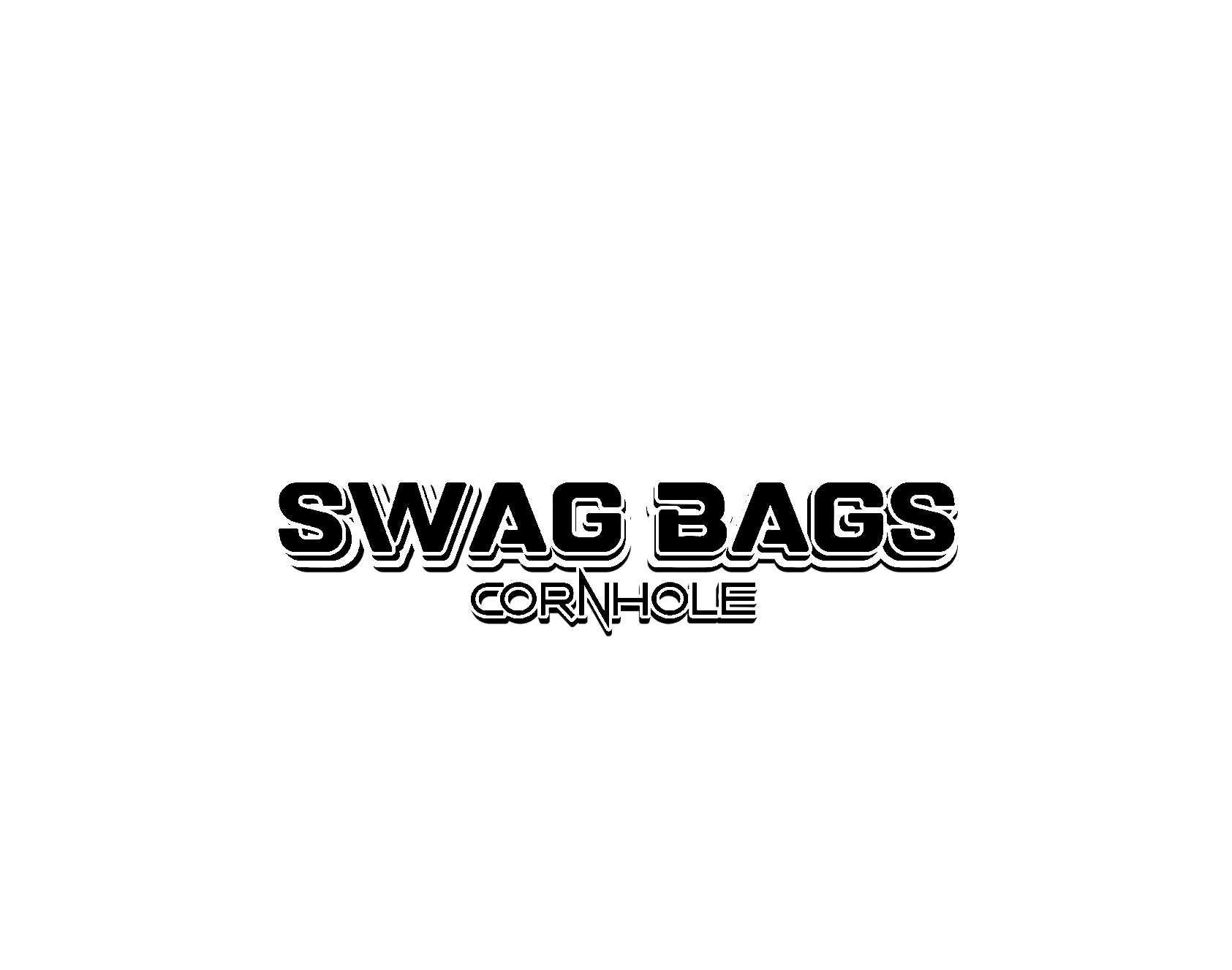 Swag Bags Cornhole Logo Stickers (Black & White)