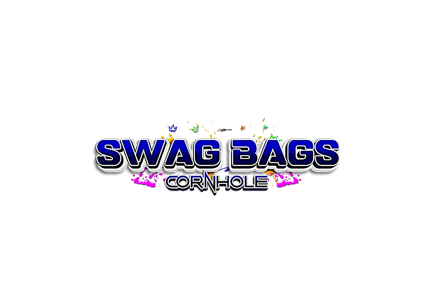 Swag Bags Cornhole Logo Stickers (Blue)