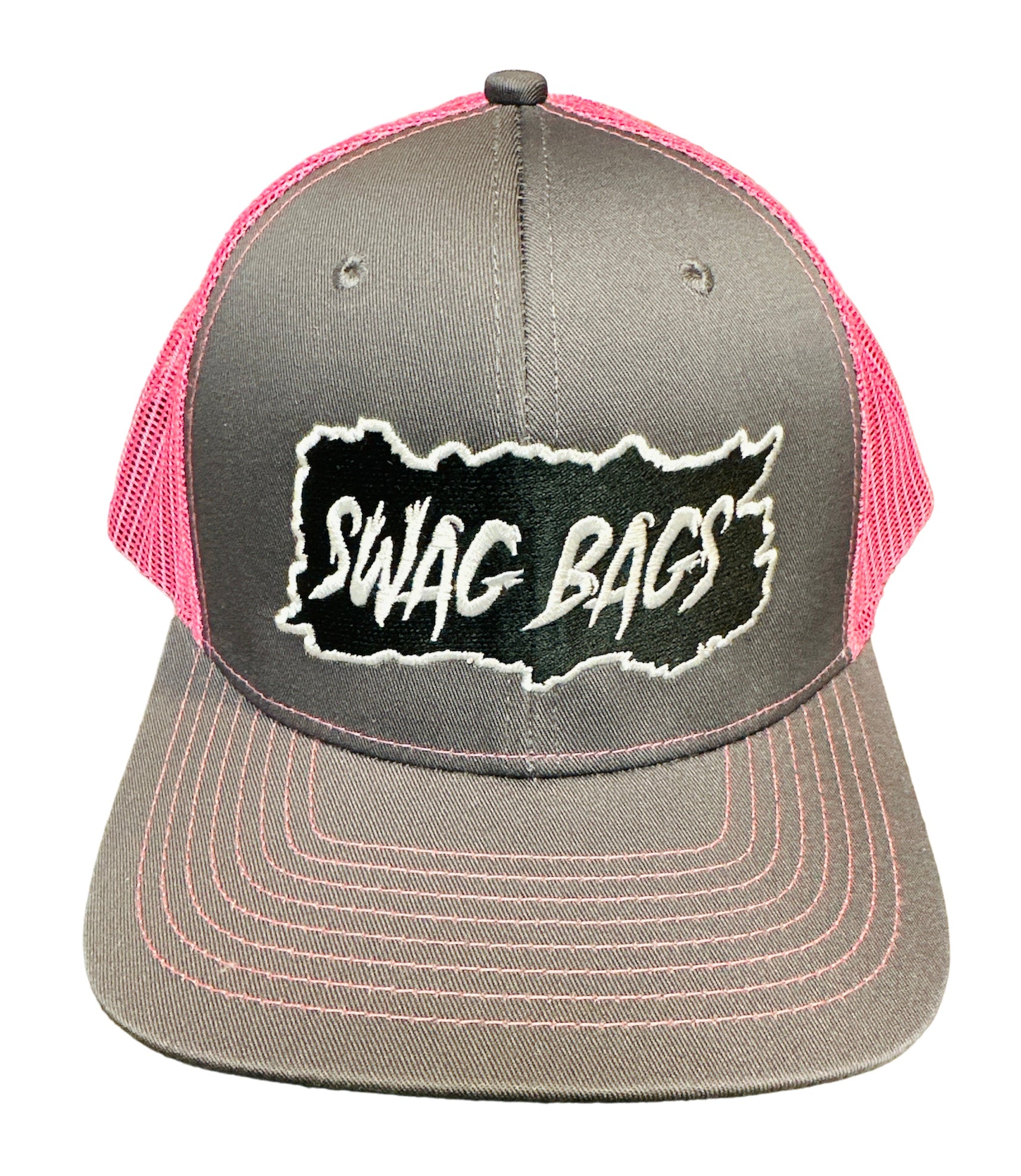 Swag Bags Grey/Pink Hat