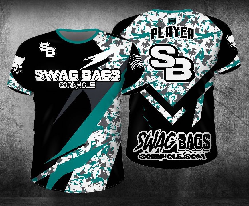 Swag Bags CAMO TEAL Jersey