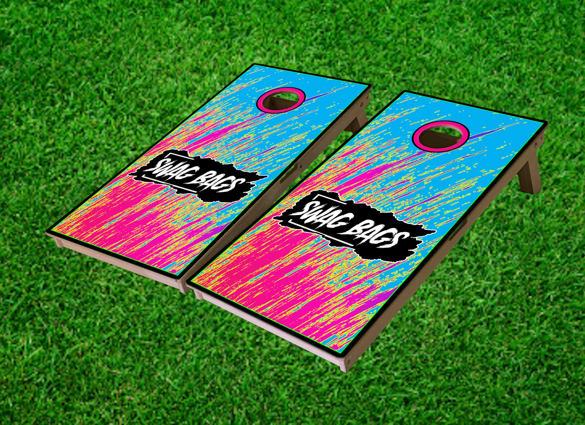 Swag Bags Cornhole Boards (Colorful) - SWAG BAGS